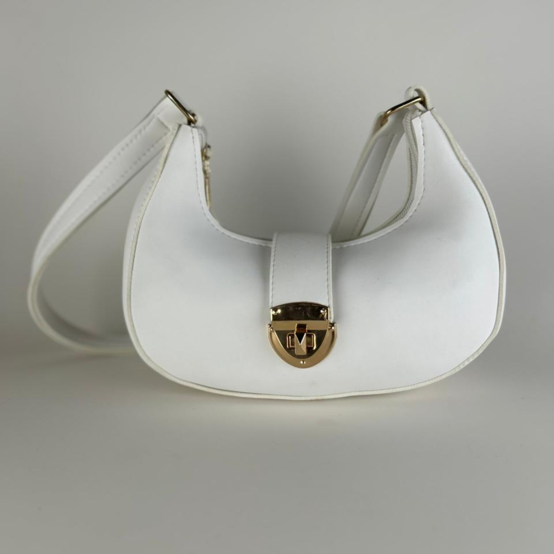 crescent-shaped shoulder bag